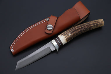 Hattori 傘 SAN Limited Edition SAN-127B "Cowry X Damascus Classic Tanto" - japaneseknifedirect.mom