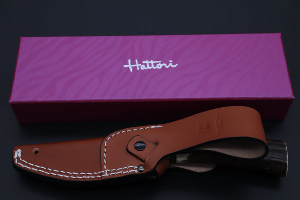 Hattori 傘 SAN Limited Edition SAN-127C "Cowry X Damascus Classic Tanto" - japaneseknifedirect.mom
