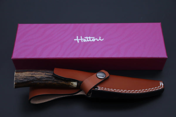 Hattori 傘 SAN Limited Edition SAN-127C "Cowry X Damascus Classic Tanto" - japaneseknifedirect.mom