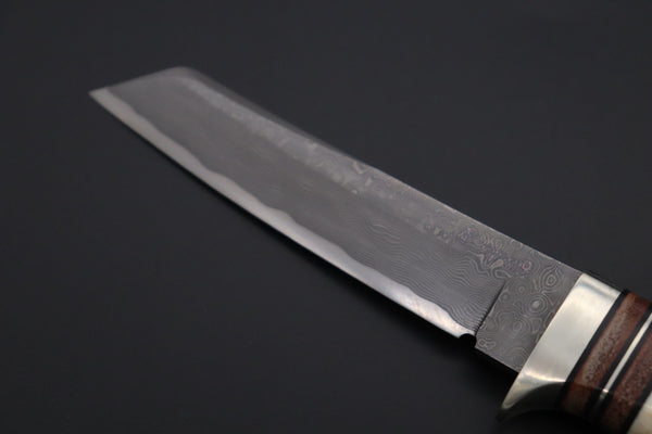 Hattori 傘 SAN Limited Edition SAN-127C "Cowry X Damascus Classic Tanto" - japaneseknifedirect.mom