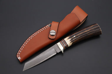 Hattori 傘 SAN Limited Edition SAN-127C "Cowry X Damascus Classic Tanto" - japaneseknifedirect.mom
