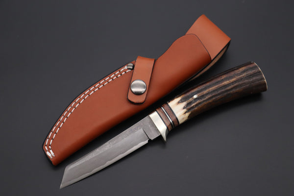 Hattori 傘 SAN Limited Edition SAN-127C "Cowry X Damascus Classic Tanto" - japaneseknifedirect.mom