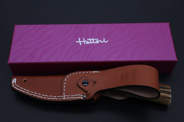 Hattori 傘 SAN Limited Edition SAN-127D "Cowry X Damascus Classic Tanto" - japaneseknifedirect.mom