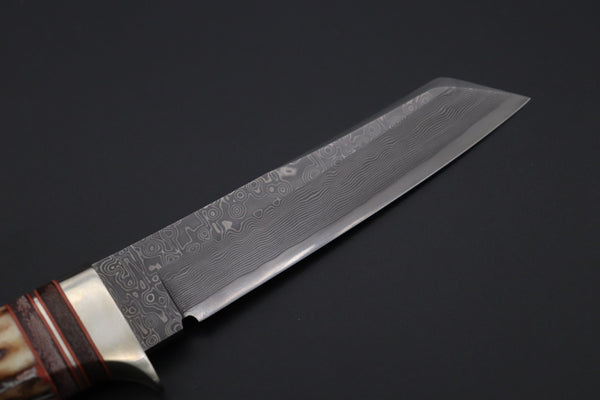 Hattori 傘 SAN Limited Edition SAN-127D "Cowry X Damascus Classic Tanto" - japaneseknifedirect.mom