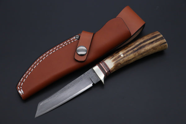 Hattori 傘 SAN Limited Edition SAN-127D "Cowry X Damascus Classic Tanto" - japaneseknifedirect.mom