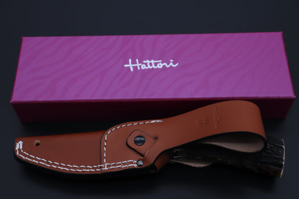 Hattori 傘 SAN Limited Edition SAN-127E "Cowry X Damascus Classic Tanto" - japaneseknifedirect.mom