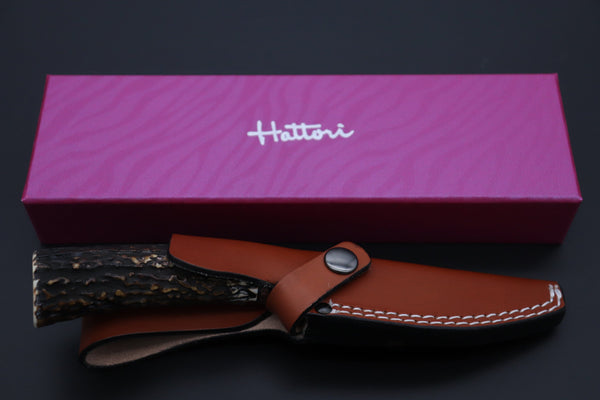 Hattori 傘 SAN Limited Edition SAN-127E "Cowry X Damascus Classic Tanto" - japaneseknifedirect.mom