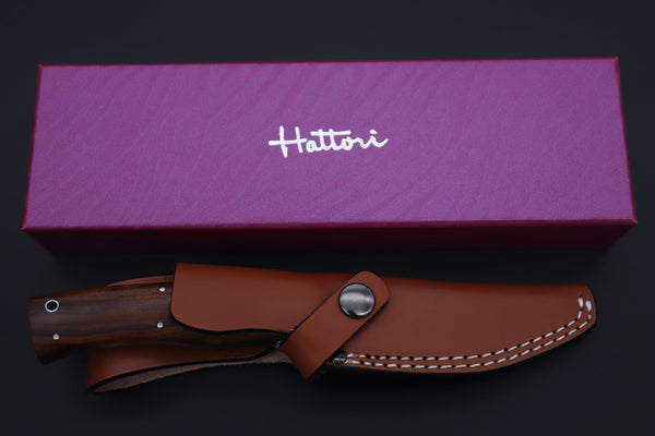 Hattori 傘 SAN Limited Edition SAN-128 Urbane Hunters (Desert Ironwood Handle) - japaneseknifedirect.mom