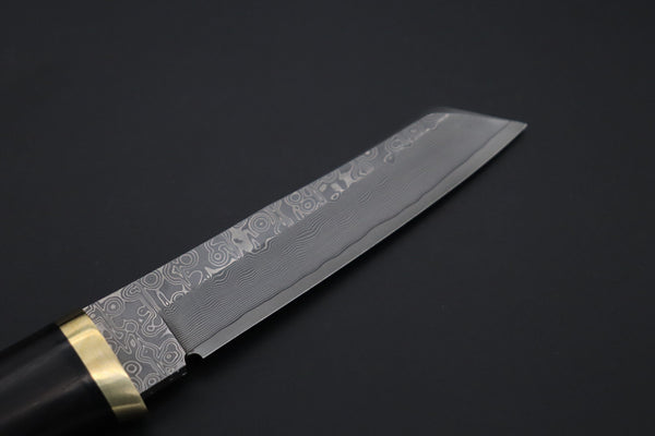 Hattori 傘 SAN Limited Edition SAN-130 "Cowry X Damascus Classic Tanto" - japaneseknifedirect.mom