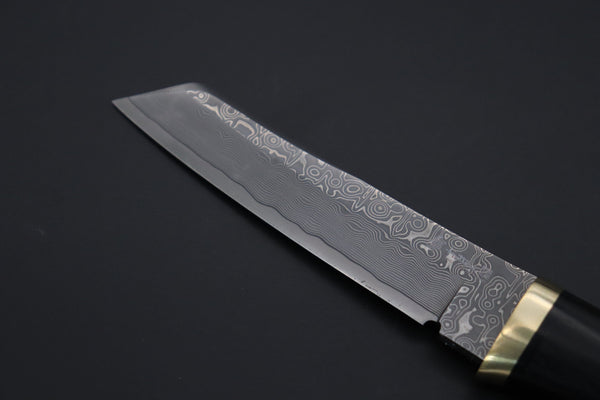 Hattori 傘 SAN Limited Edition SAN-130 "Cowry X Damascus Classic Tanto" - japaneseknifedirect.mom