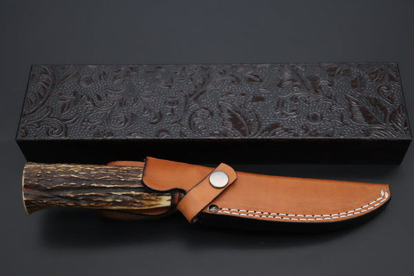 Hattori 傘 SAN Limited Edition SAN-133B Cowry-X Damascus Mighty Wild Hunter - japaneseknifedirect.mom