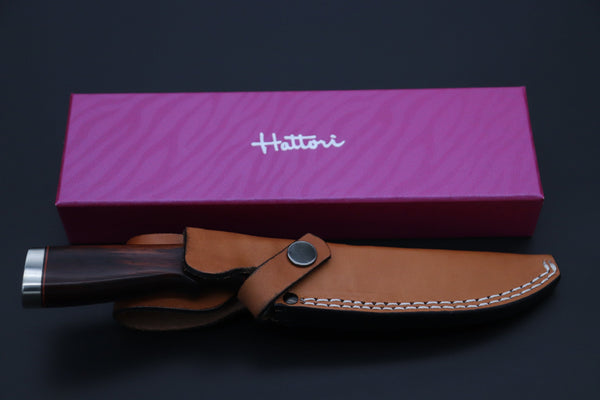 Hattori 傘 SAN Limited Edition SAN-135 Cowry-X Damascus Mighty Hunter (2025 Edition) - japaneseknifedirect.mom