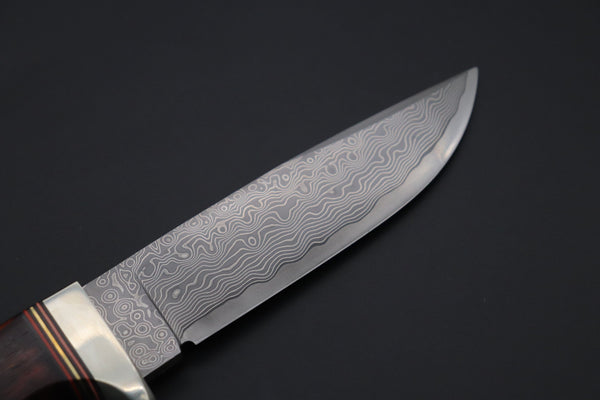 Hattori 傘 SAN Limited Edition SAN-135 Cowry-X Damascus Mighty Hunter (2025 Edition) - japaneseknifedirect.mom