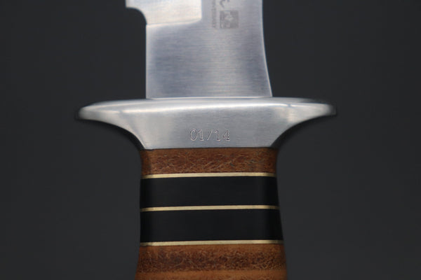 Hattori 傘 SAN Limited Edition SAN-141 S.O.G. Bowie Knife, “Hattori Black Edition” - japaneseknifedirect.mom