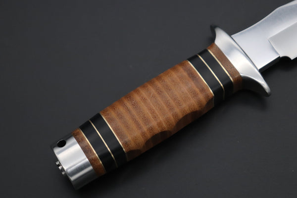 Hattori 傘 SAN Limited Edition SAN-141 S.O.G. Bowie Knife, “Hattori Black Edition” - japaneseknifedirect.mom