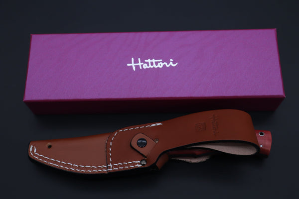Hattori 傘 SAN Limited Edition SAN-142 Urbane Hunters (Pink Ivory Natural Wood Handle) - japaneseknifedirect.mom