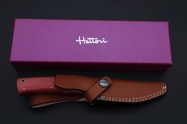 Hattori 傘 SAN Limited Edition SAN-142 Urbane Hunters (Pink Ivory Natural Wood Handle) - japaneseknifedirect.mom