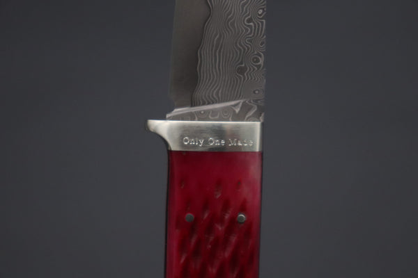 Hattori 傘 SAN Limited Edition SAN-148 Cowry-X Damascus 紅蓮 (Single Bevel Edge ) - japaneseknifedirect.mom