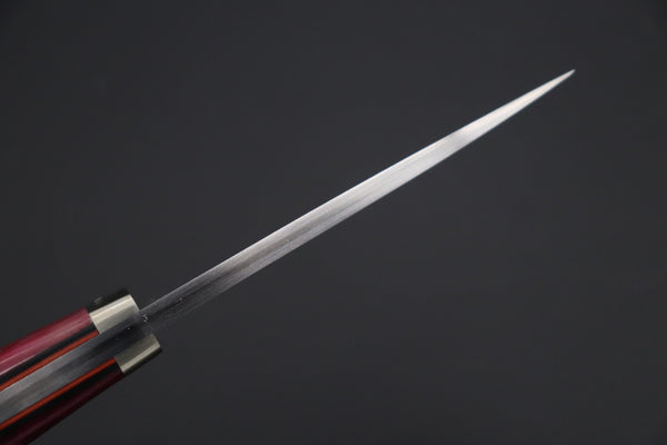 Hattori 傘 SAN Limited Edition SAN-148 Cowry-X Damascus 紅蓮 (Single Bevel Edge ) - japaneseknifedirect.mom