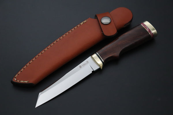 Hattori 傘 SAN Limited Edition SAN-149 "Universe Edition" Custom Classic Tanto (Custom Cocobolo Wood Handle) - japaneseknifedirect.mom