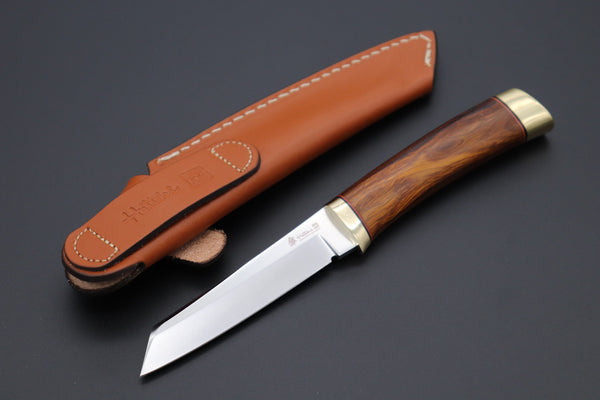 Hattori 傘 SAN Limited Edition  SAN-65-5 Classic Tanto (Desert Ironwood Handle) - japaneseknifedirect.mom