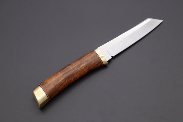 Hattori 傘 SAN Limited Edition  SAN-65-6 Classic Tanto (Desert Ironwood Handle) - japaneseknifedirect.mom