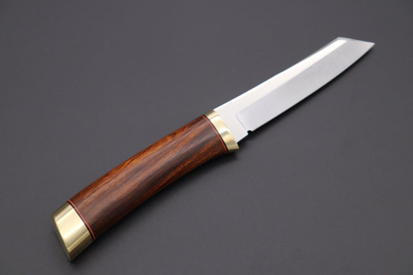 Hattori 傘 SAN Limited Edition  SAN-65-8 Classic Tanto (Desert Ironwood Handle) - japaneseknifedirect.mom