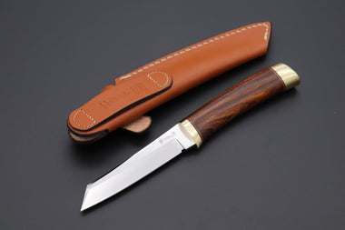 Hattori 傘 SAN Limited Edition  SAN-65-8 Classic Tanto (Desert Ironwood Handle) - japaneseknifedirect.mom