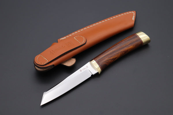 Hattori 傘 SAN Limited Edition  SAN-65-8 Classic Tanto (Desert Ironwood Handle) - japaneseknifedirect.mom