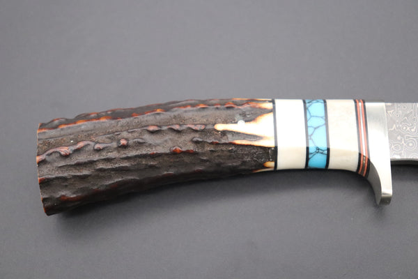 Hattori 傘 SAN Limited Edition SAN-69 Cowry-X Damascus "Wild Road Hunter" - japaneseknifedirect.mom