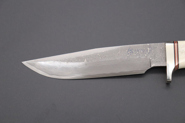 Hattori 傘 SAN Limited Edition SAN-69 Cowry-X Damascus "Wild Road Hunter" - japaneseknifedirect.mom