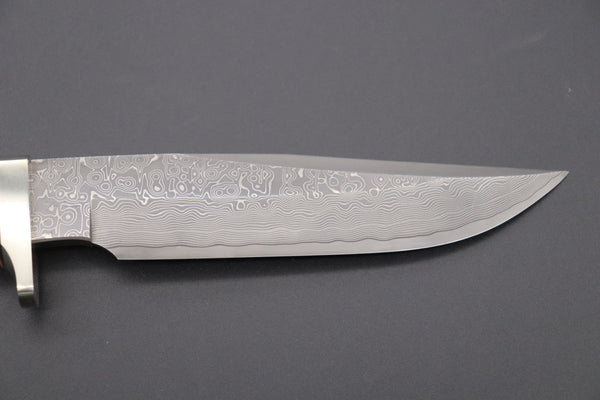 Hattori 傘 SAN Limited Edition SAN-69 Cowry-X Damascus "Wild Road Hunter" - japaneseknifedirect.mom