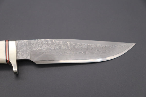 Hattori 傘 SAN Limited Edition SAN-71 Cowry-X Damascus "Wild Road Hunter" - japaneseknifedirect.mom