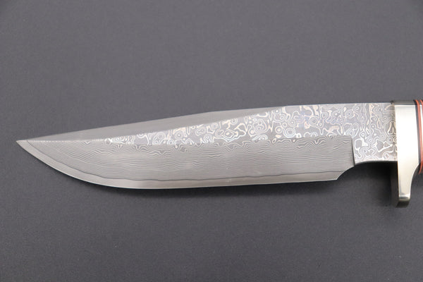 Hattori 傘 SAN Limited Edition SAN-71 Cowry-X Damascus "Wild Road Hunter" - japaneseknifedirect.mom