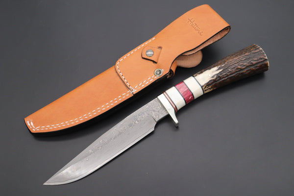 Hattori 傘 SAN Limited Edition SAN-81 Cowry-X Damascus "Wild Road Hunter (Extra Large)" - japaneseknifedirect.mom