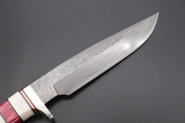 Hattori 傘 SAN Limited Edition SAN-81 Cowry-X Damascus "Wild Road Hunter (Extra Large)" - japaneseknifedirect.mom