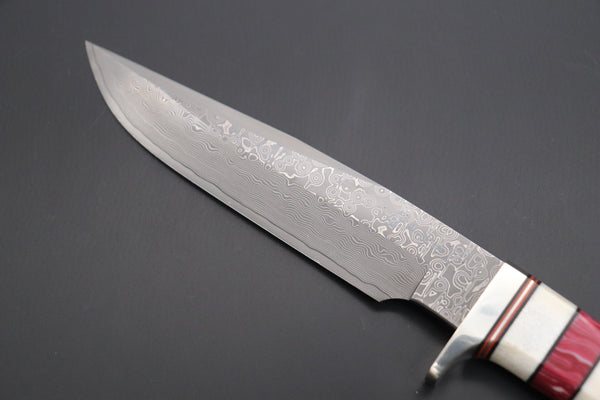 Hattori 傘 SAN Limited Edition SAN-81 Cowry-X Damascus "Wild Road Hunter (Extra Large)" - japaneseknifedirect.mom