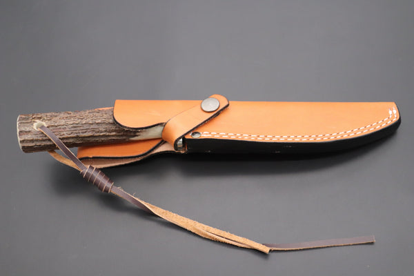 Hattori 傘 SAN Limited Edition SAN-84 Cowry-X Damascus "Wild Road Hunter (Extra Large)" - japaneseknifedirect.mom