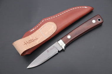 Hattori 傘 SAN Limited Edition SAN-93 Limited Cowry-X Damascus EDC Utility Hunter (Cocobolo Wood Handle)