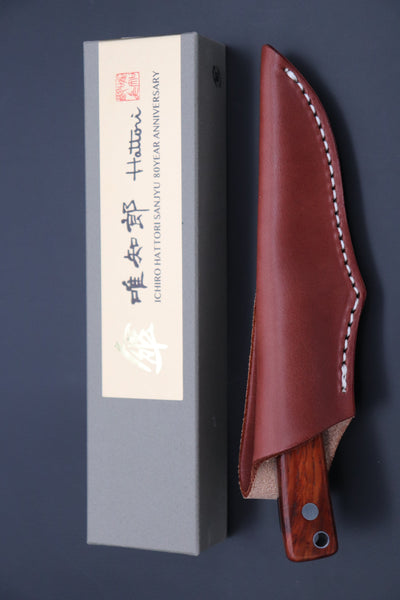Hattori 傘 SAN Limited Edition SAN-93 Limited Cowry-X Damascus EDC Utility Hunter (Cocobolo Wood Handle)