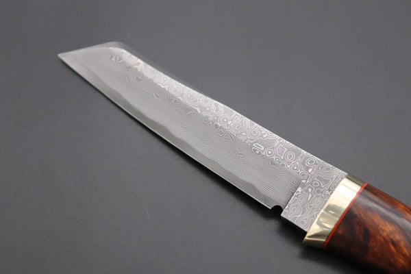 Hattori 傘 SAN Limited Edition SAN-97 "Cowry X Damascus Classic Tanto" - japaneseknifedirect.mom