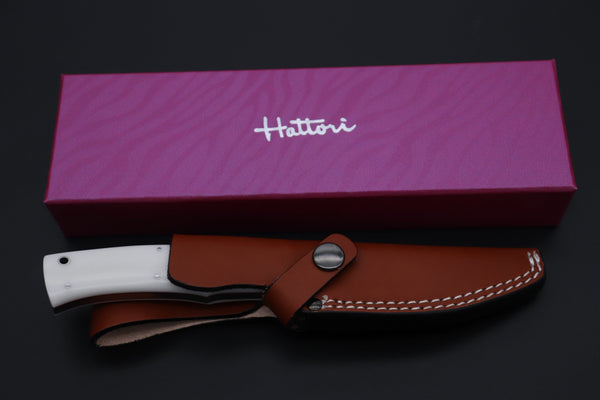 Hattori 傘 SAN Limited Edition SG-II SAN-MAI SAN-136 Urbane Hunters (Dupont White Corian Handle) - japaneseknifedirect.mom