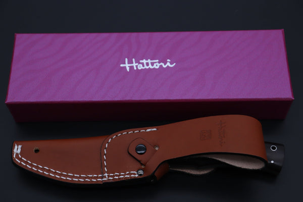 Hattori 傘 SAN Limited Edition SG-II SAN-MAI SAN-139 Urbane Hunters (African Ebonywood Handle) - japaneseknifedirect.mom