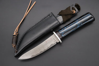 Hattori 傘 SAN Limited Edition “Wajima Urushi & Maki-e Project” SAN-119 HD Damascus "青波 GECKO" "Blue Wave GECKO"
