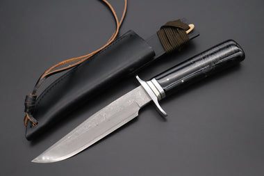 Hattori 傘 SAN Limited Edition “Wajima Urushi & Maki-e Project” SAN-123 Cowry X Damascus "流水 梅 GECKO" “Flowing & Water Plum Blossoms GECKO”