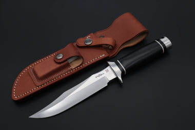 Hattori TV-3 S.O.G. Bowie Knife (Black Micarta Handle) - japaneseknifedirect.mom