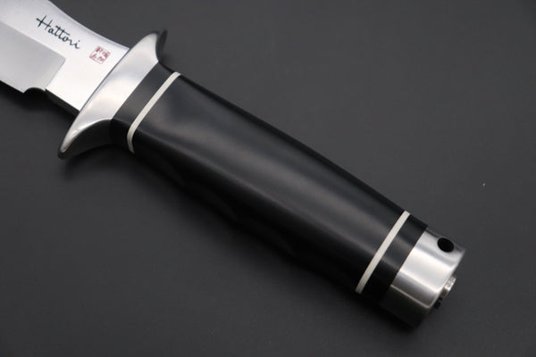 Hattori TV-3 S.O.G. Bowie Knife (Black Micarta Handle) - japaneseknifedirect.mom