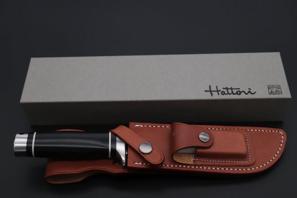Hattori TV-3 S.O.G. Bowie Knife (Black Micarta Handle) - japaneseknifedirect.mom