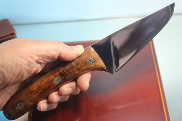 HIDEAKI YASUDA HY-50  "ONOUE-TO 尾上刀" All Purpose Field Knife, 4-1/4" VG-10 Mirror Polished Hamaguri-ba Blade