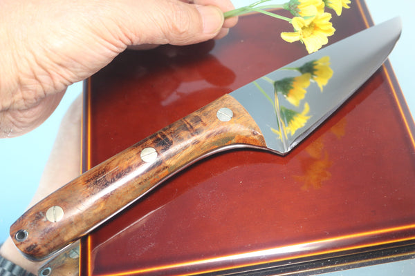 HIDEAKI YASUDA HY-50  "ONOUE-TO 尾上刀" All Purpose Field Knife, 4-1/4" VG-10 Mirror Polished Hamaguri-ba Blade